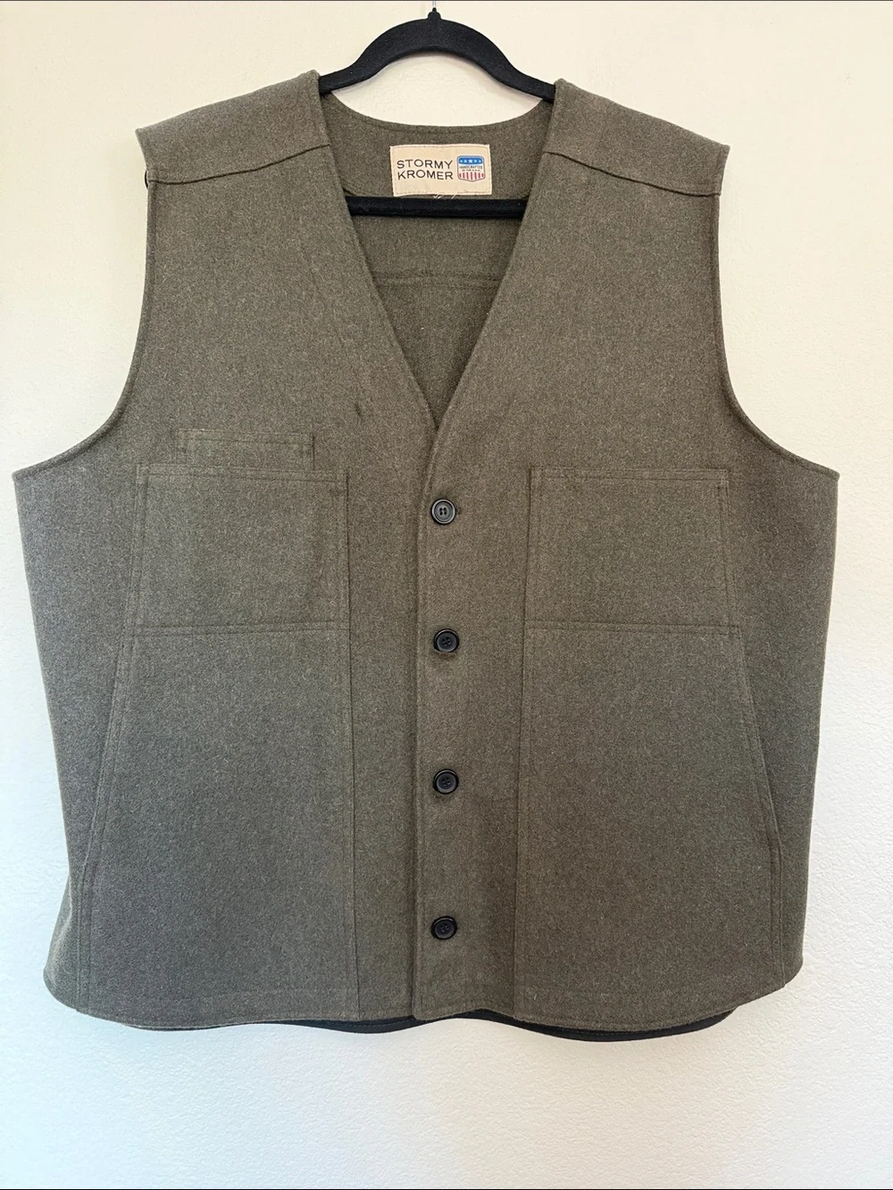 Stormy Kromer men’s the button vest olive see measurements